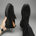 Mocassins Daim Noir de Luxe - Semelle Légère Tres Confortable