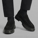 Mocassins Daim Noir de Luxe - Semelle Légère Tres Confortable