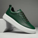 Sneakers Vert en Cuir  - Semelle Légère Confortable