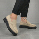 Chaussure Beige en Daim Tres Confortable - Femme