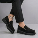 Chaussure Noir en Daim Tres Confortable - Femme