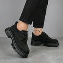 Sneakers Noir Daim Tres Confortable - Femme